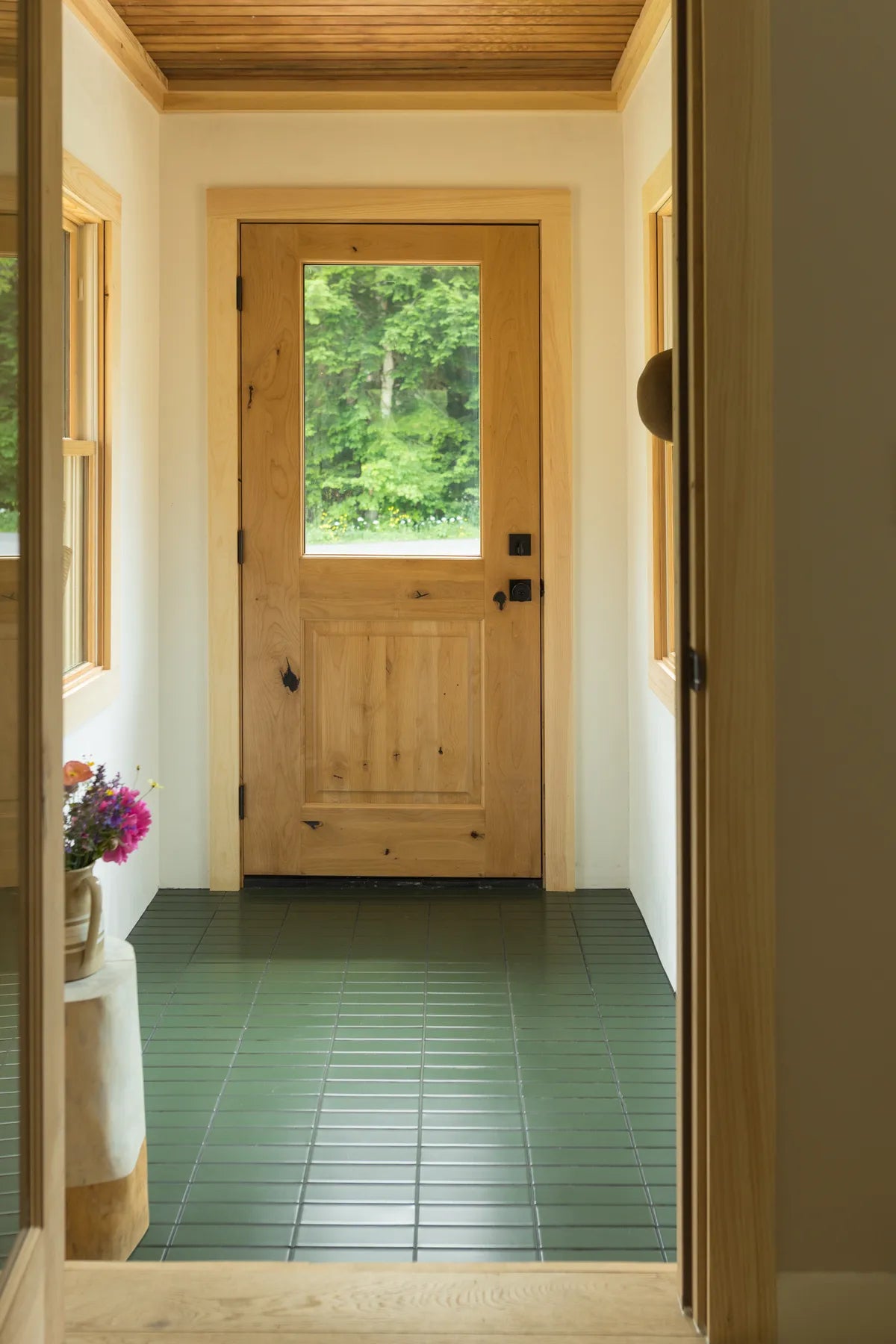 Jess Ann Kirby: Hunter Green Mudroom Floor - Fireclay Tile