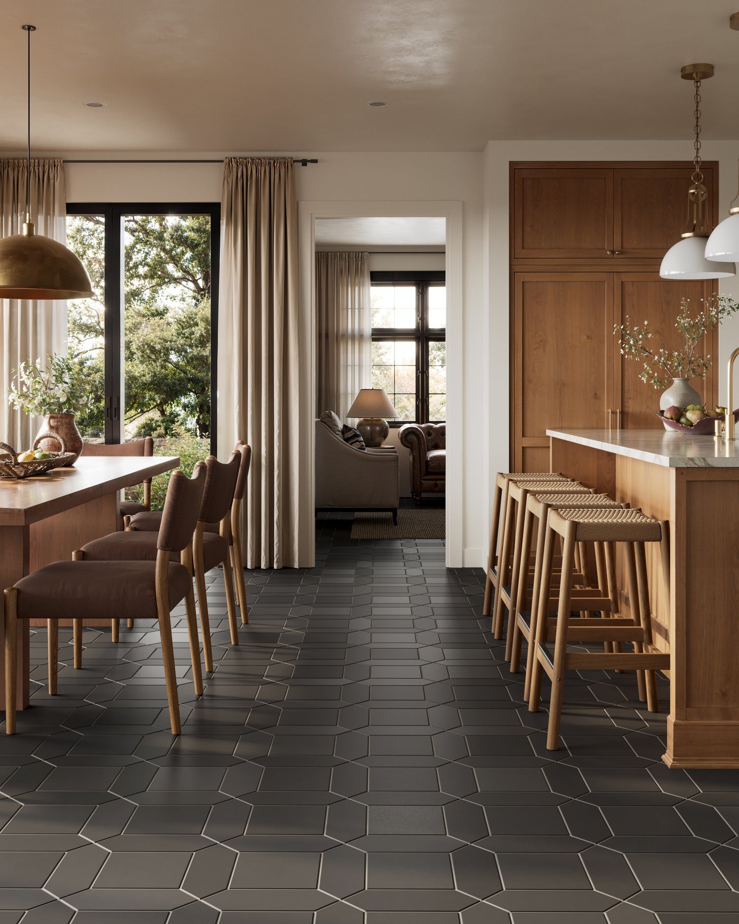 Atrium Modern Kitchen Floor