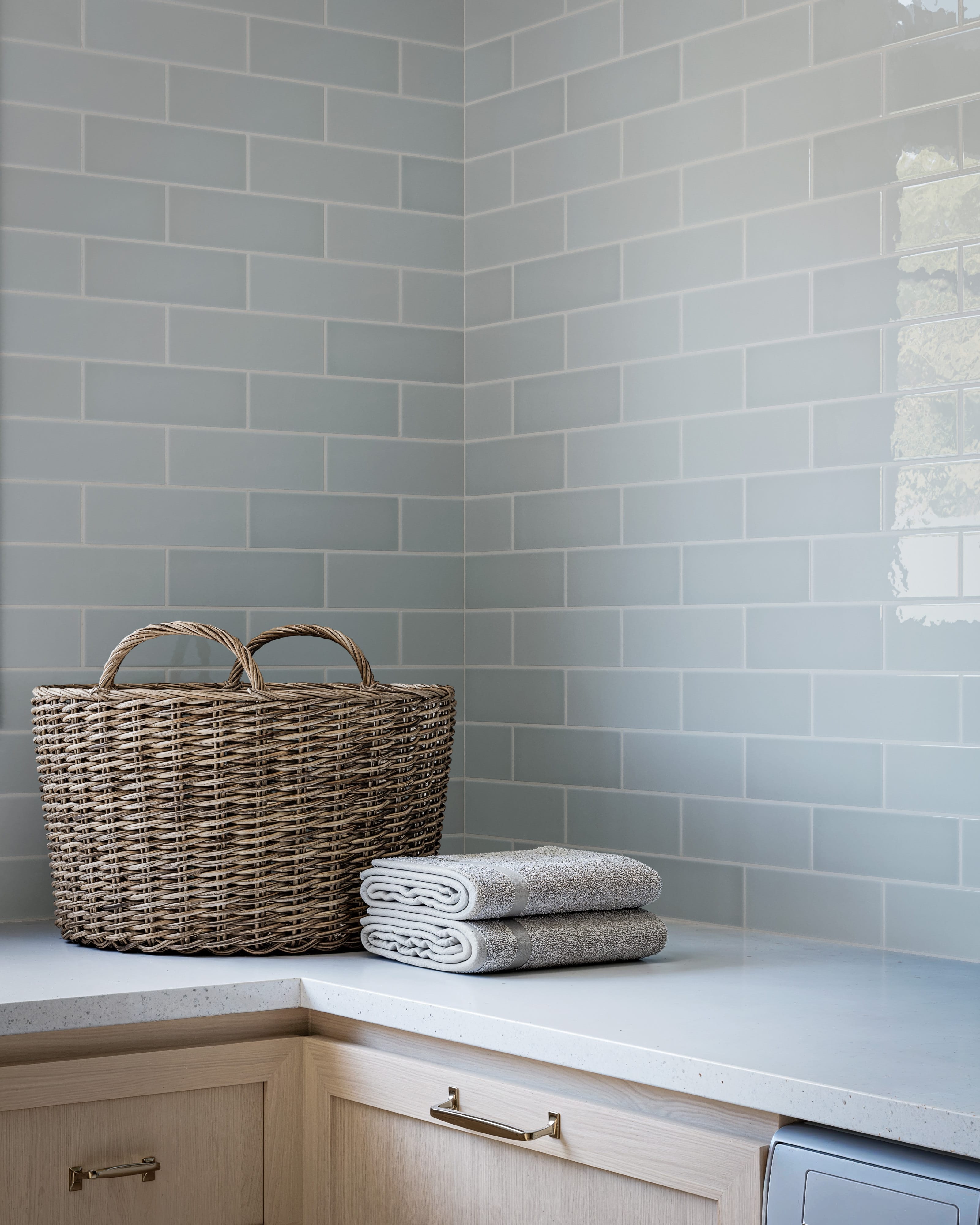 Quick Ship 3x9 Natural Press Ceramic Tile in Alberta Blue Gloss