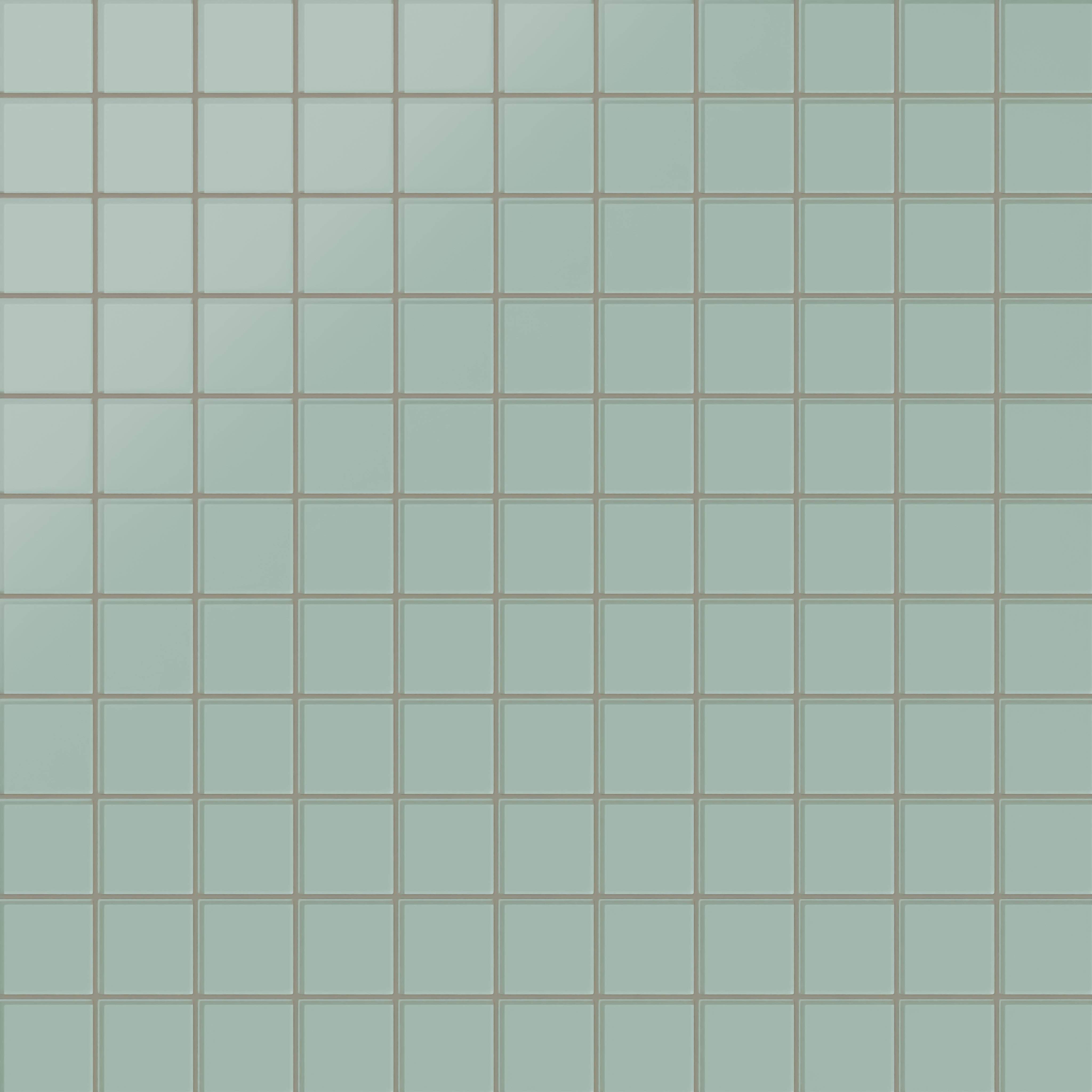 3x3 Straight Set Sheeted Glass Mosaic Tile in Kingfisher Matte