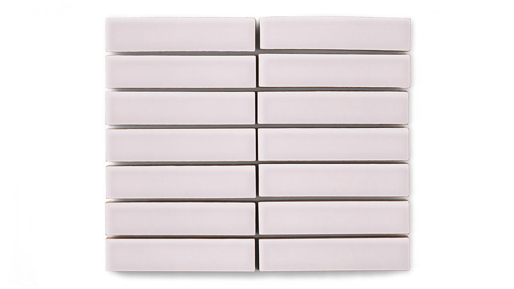 1x4 Straight Set Sheeted Original Ceramic Mosaic Tile in Evening Glow Gloss