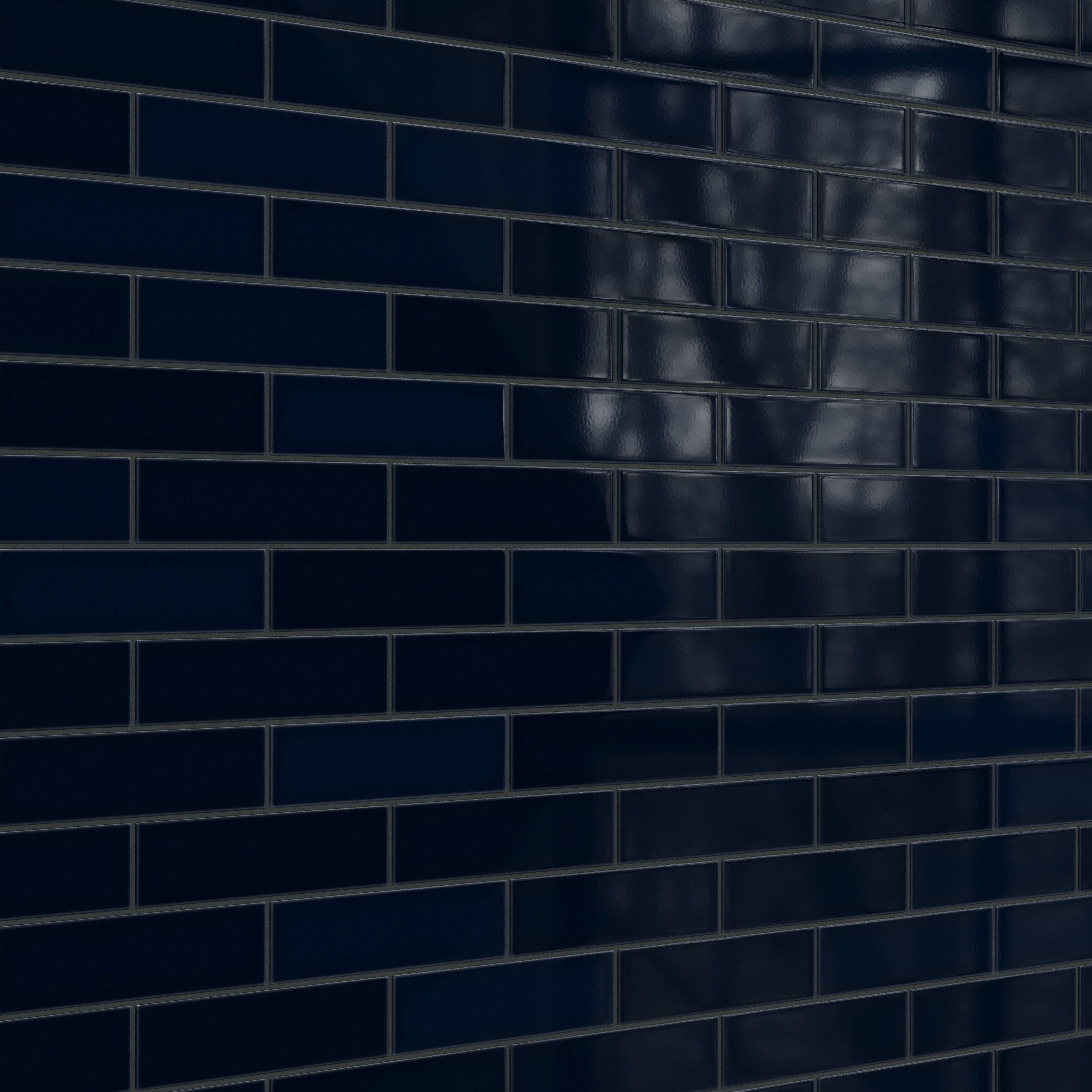 3x12 Original Ceramic Tile in Navy Blue Gloss