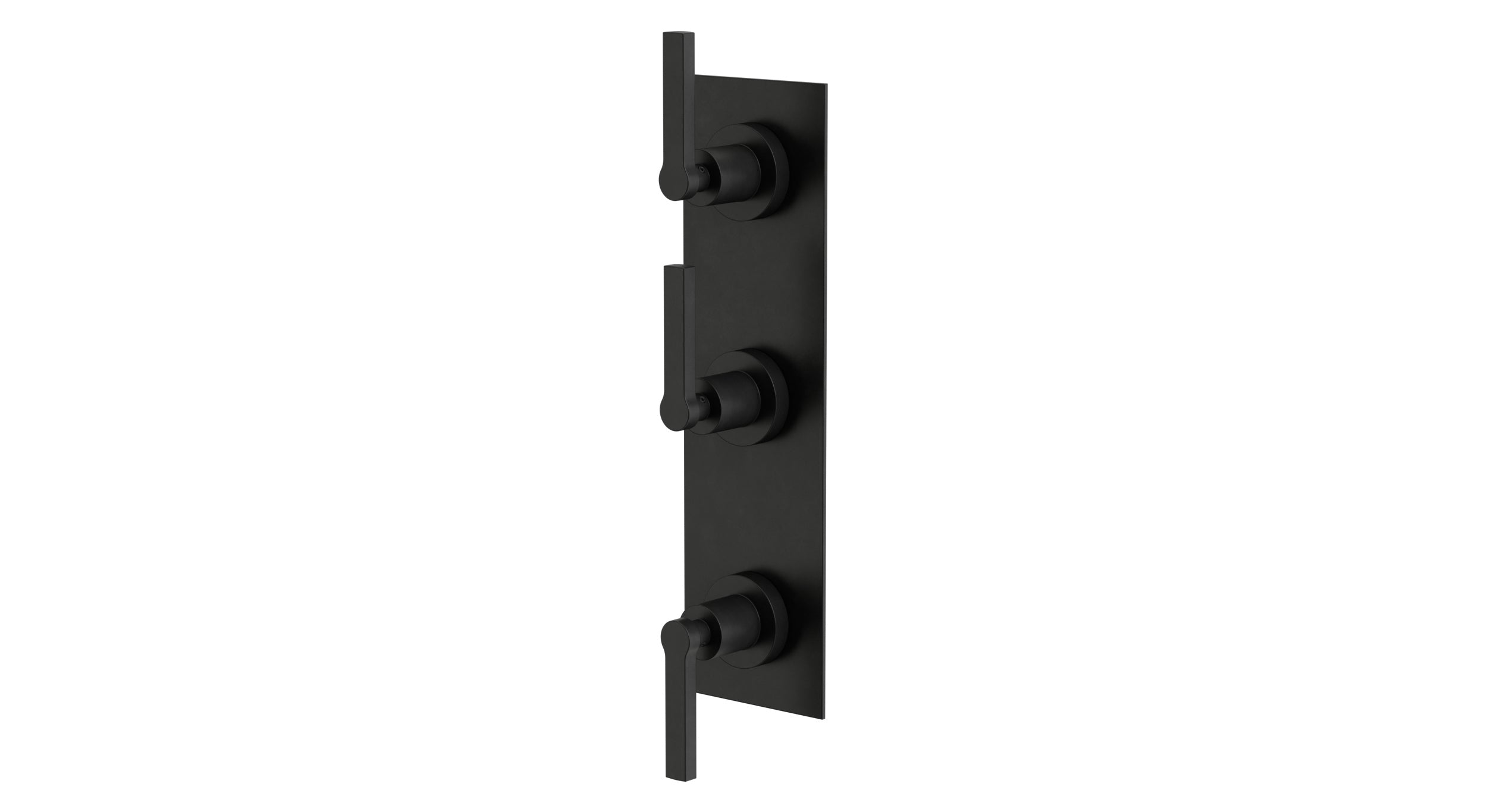 Flatiron Three Handle Wall Mount Shower Trim with Linear Lever Handles in Oil Rubbed Bronze