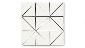 4" Triangle Original Ceramic Tile in Calcite Matte