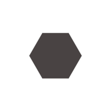 6" Hexagon Original Ceramic Tile in Carbon Gloss