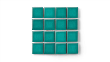2x2 Straight Set Sheeted Original Ceramic Mosaic Tile in Bora Bora Gloss
