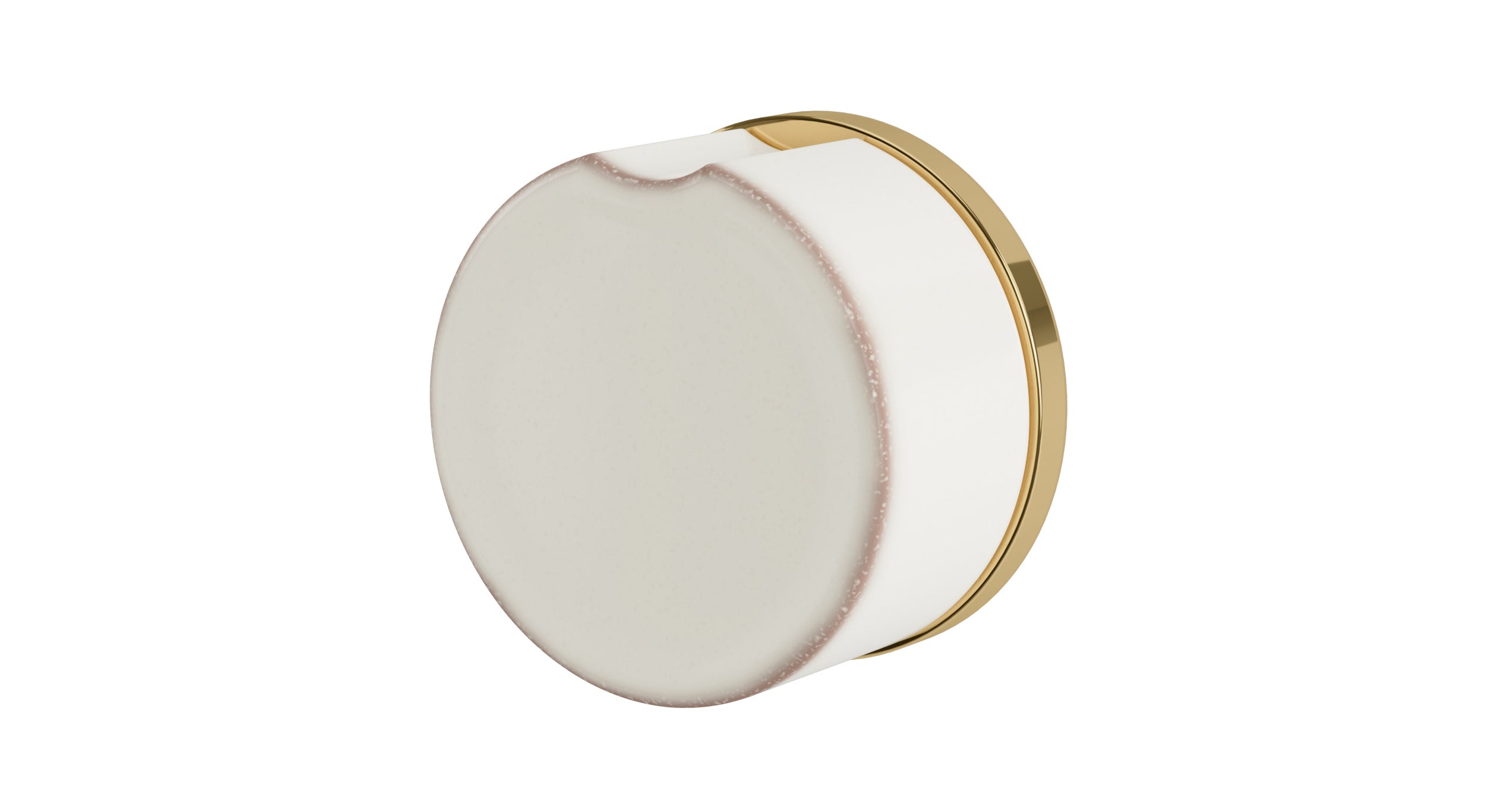 Foundry One Handle Wall Mount Diverter/Volume Control Shower Trim with Groove Ceramic Knob Handle in Polished Brass