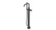Contour One Handle Floor Mount Squaretop Bath Trim with Hand Shower and Soft Cross Handle in Blackened Nickel