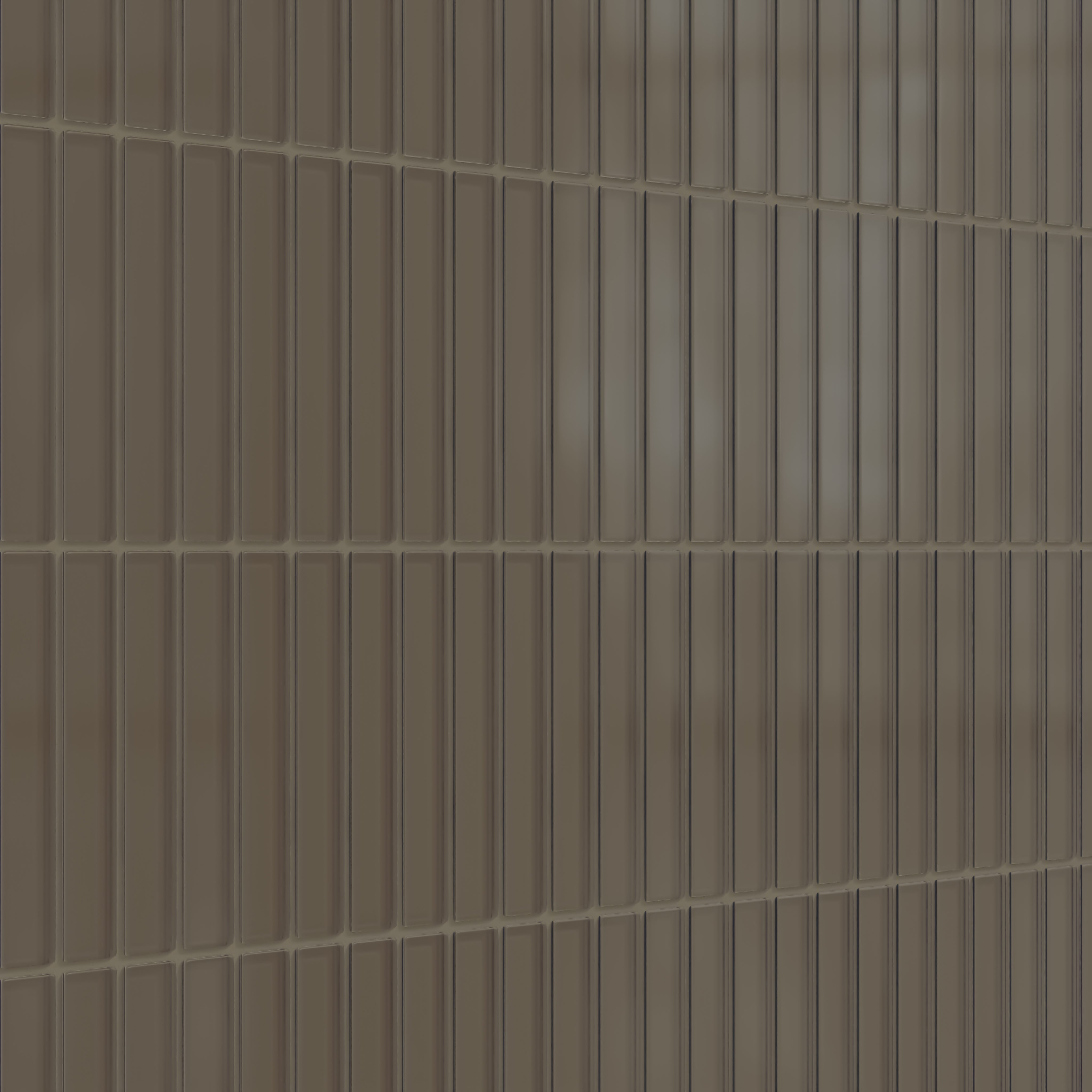 1x6 Straight Set Sheeted Glass Mosaic Tile in Albatross Matte