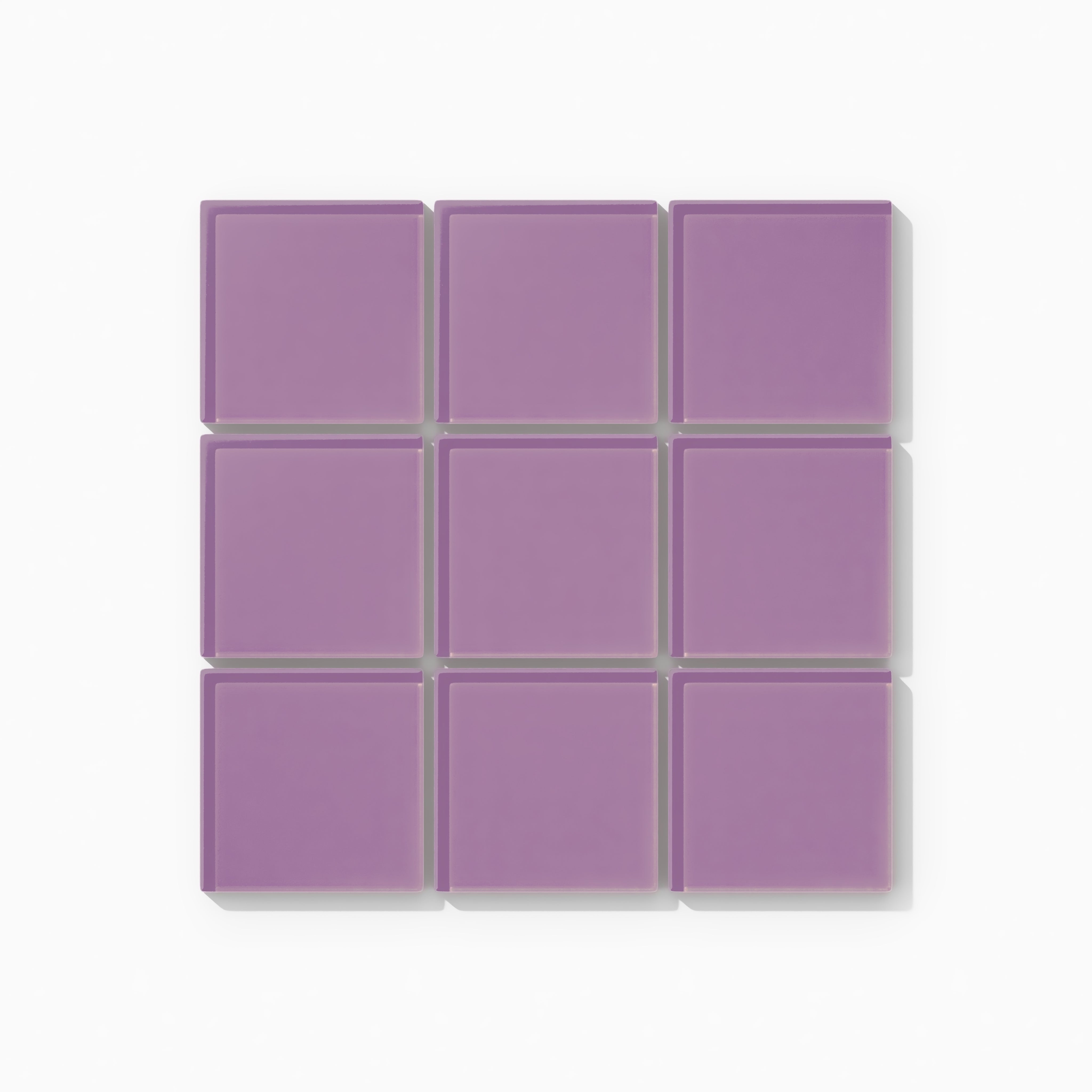 3x3 Straight Set Sheeted Glass Mosaic Tile in Waxbill Gloss