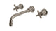 Emerson Two Handle Wall Mount 10" Lavatory Faucet with Classic Cross Handles in Antique Nickel