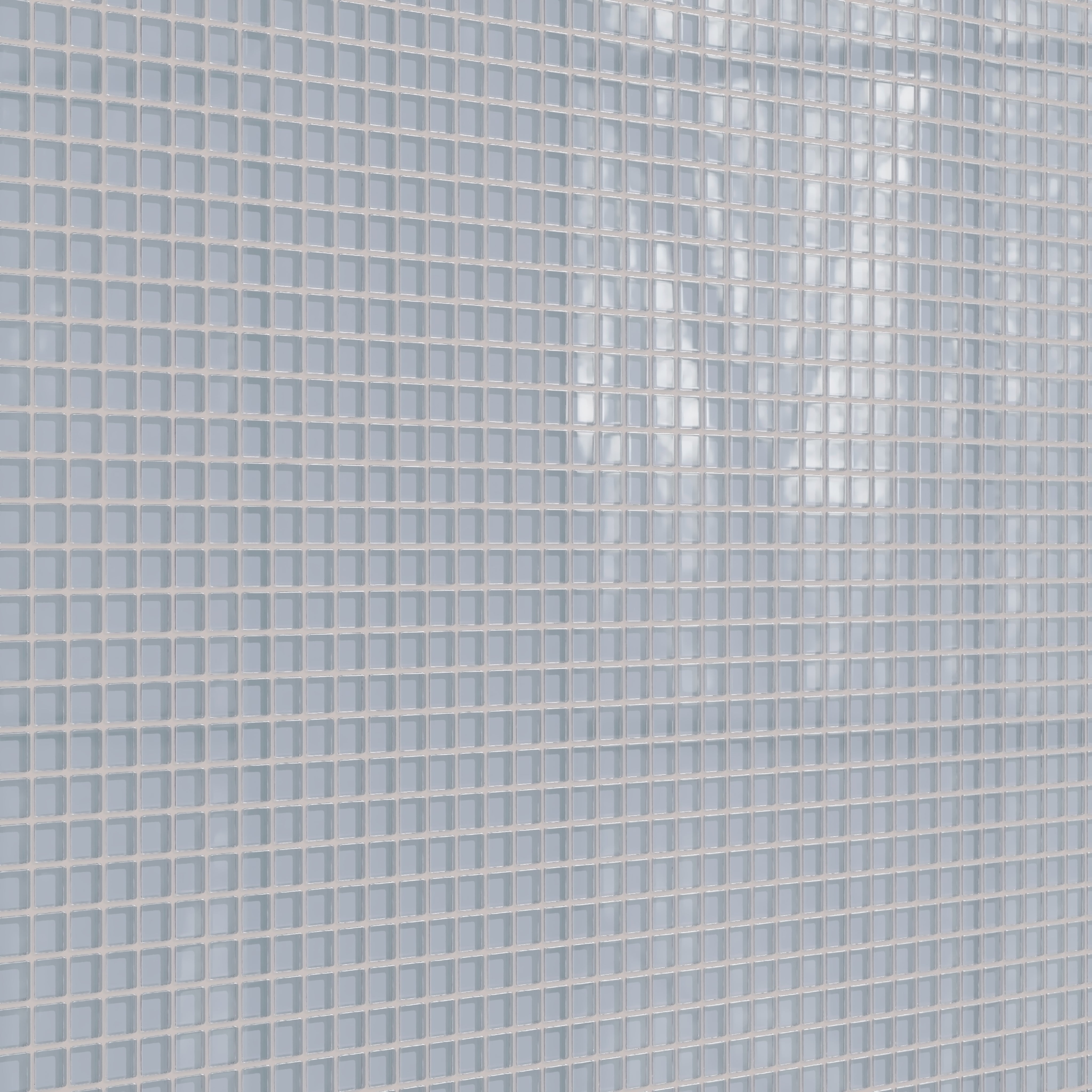1x1 Straight Set Sheeted Glass Mosaic Tile in Pinyon Jay Gloss
