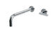 Contour One Handle Wall Mount 10" Lavatory Faucet with Soft Lever Handle in Polished Chrome