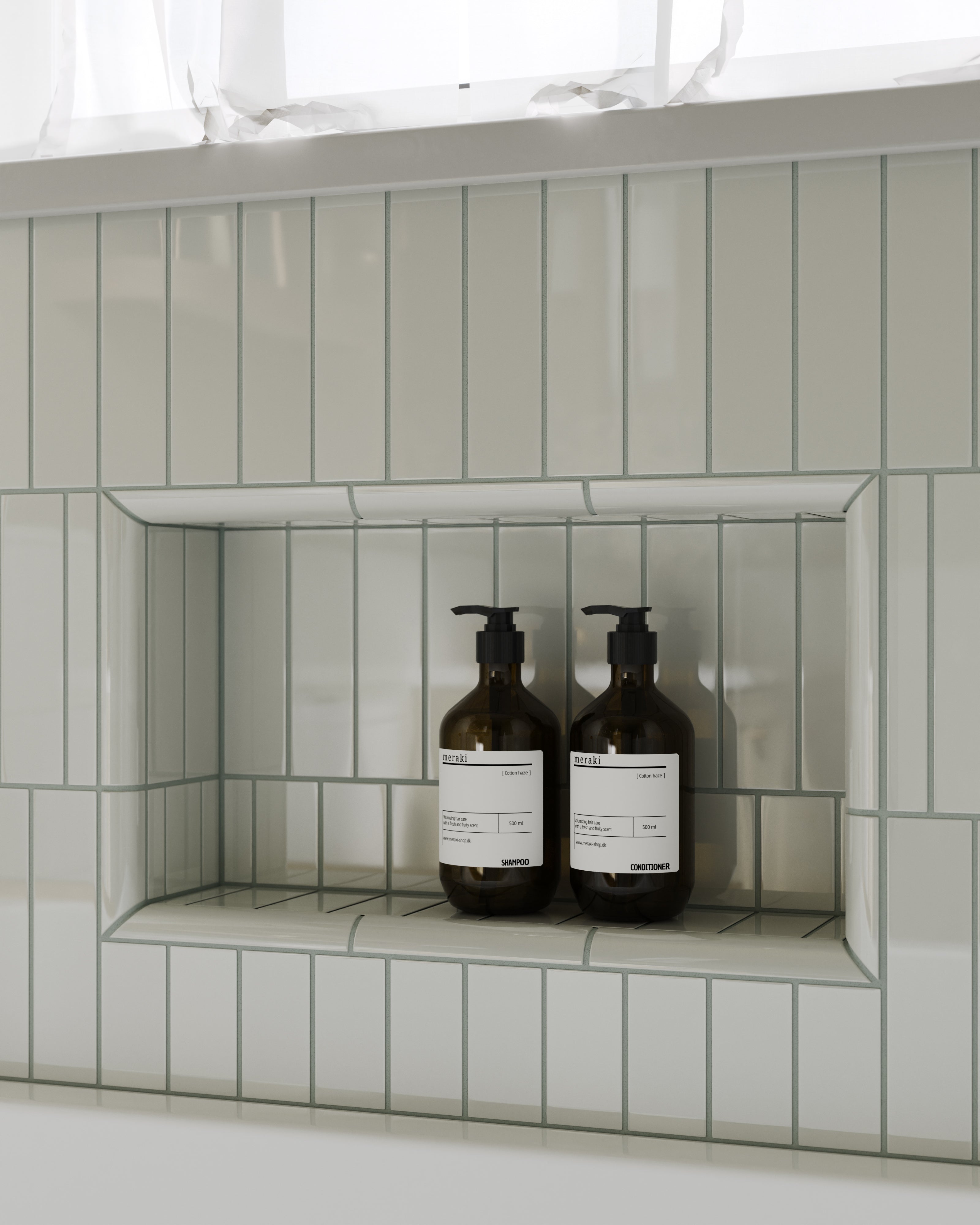 2x8 Natural Press Ceramic Tile in Cloud Cover Gloss