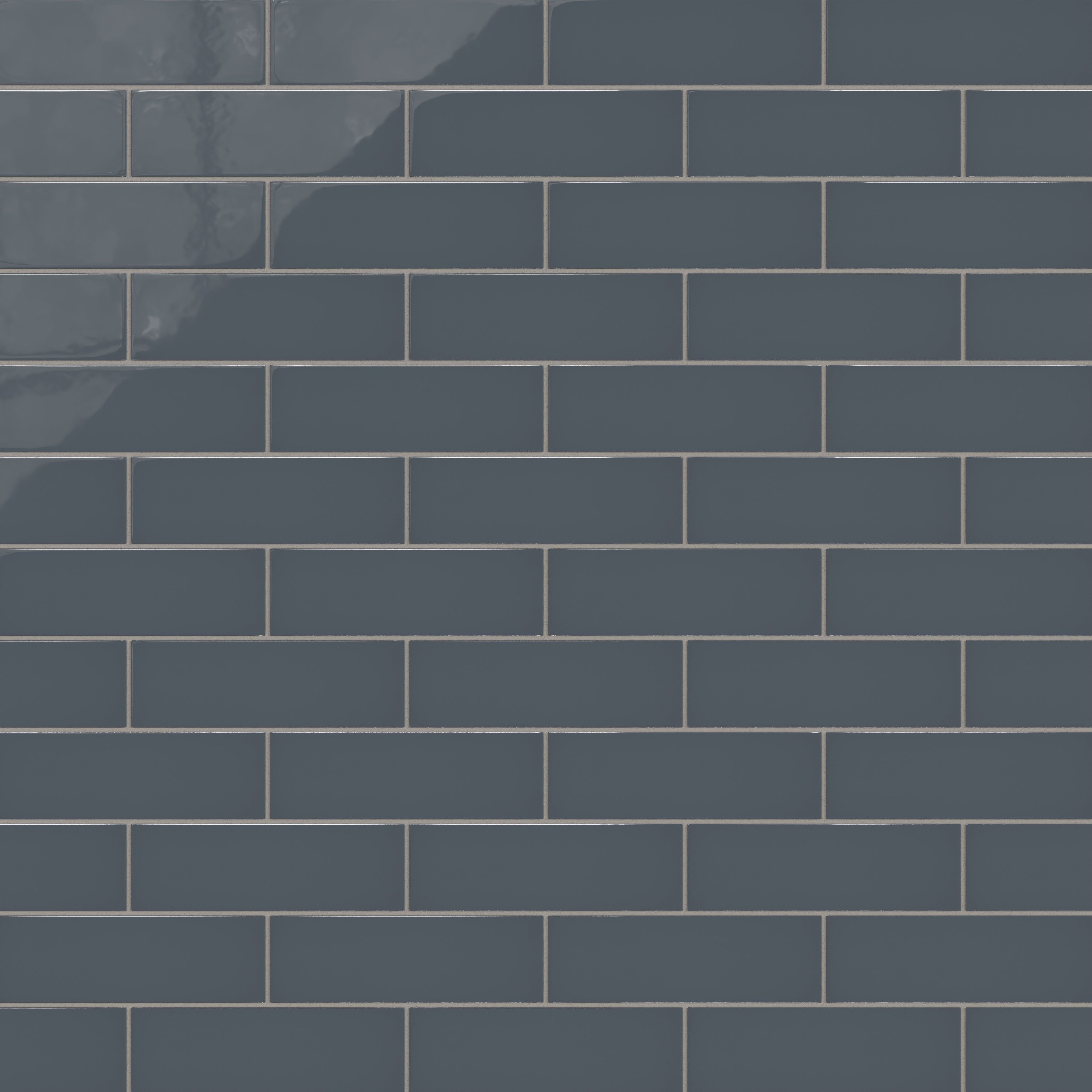 3x9 Natural Press Ceramic Tile in Indigo Gloss