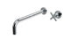 Flatiron One Handle Wall Mount 12" Lavatory Faucet with Linear Cross Handle in Polished Chrome
