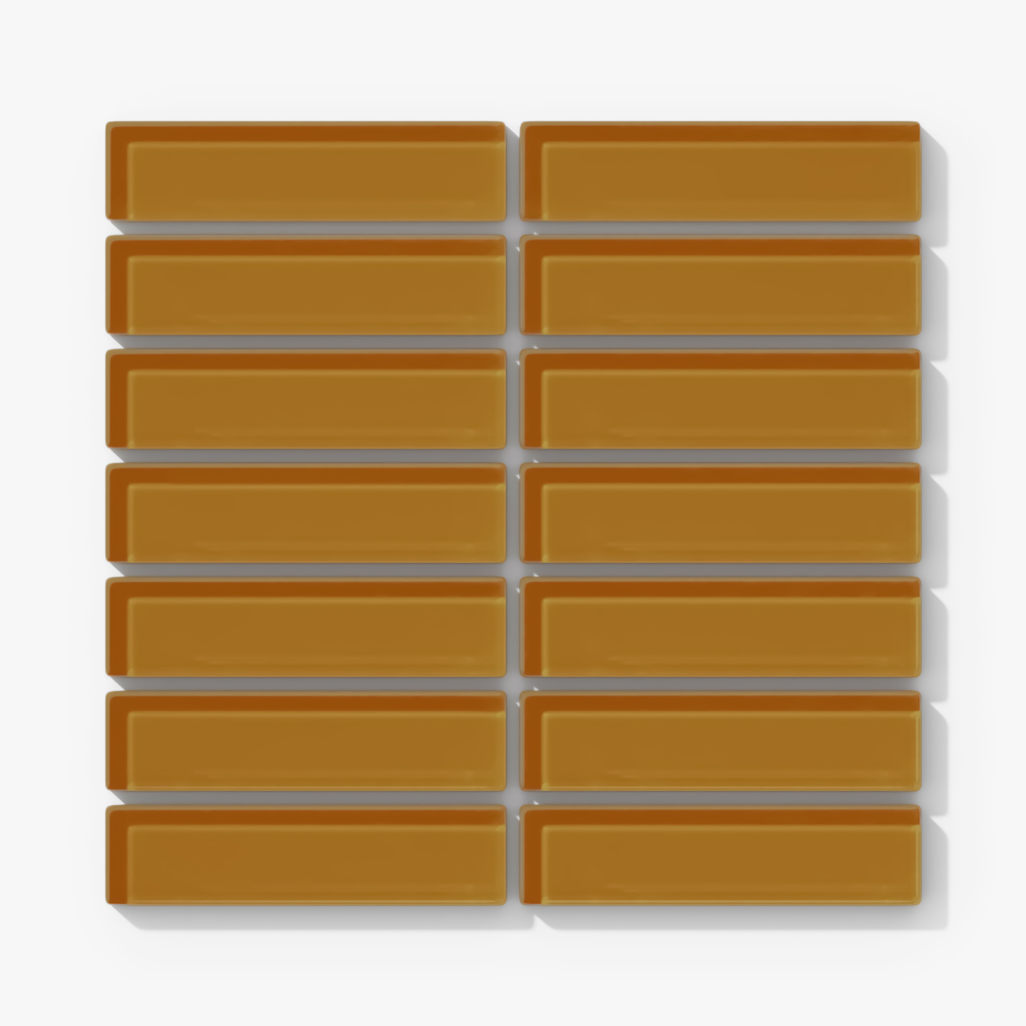 1x4 Straight Set Sheeted Glass Mosaic Tile in Falcon Gloss