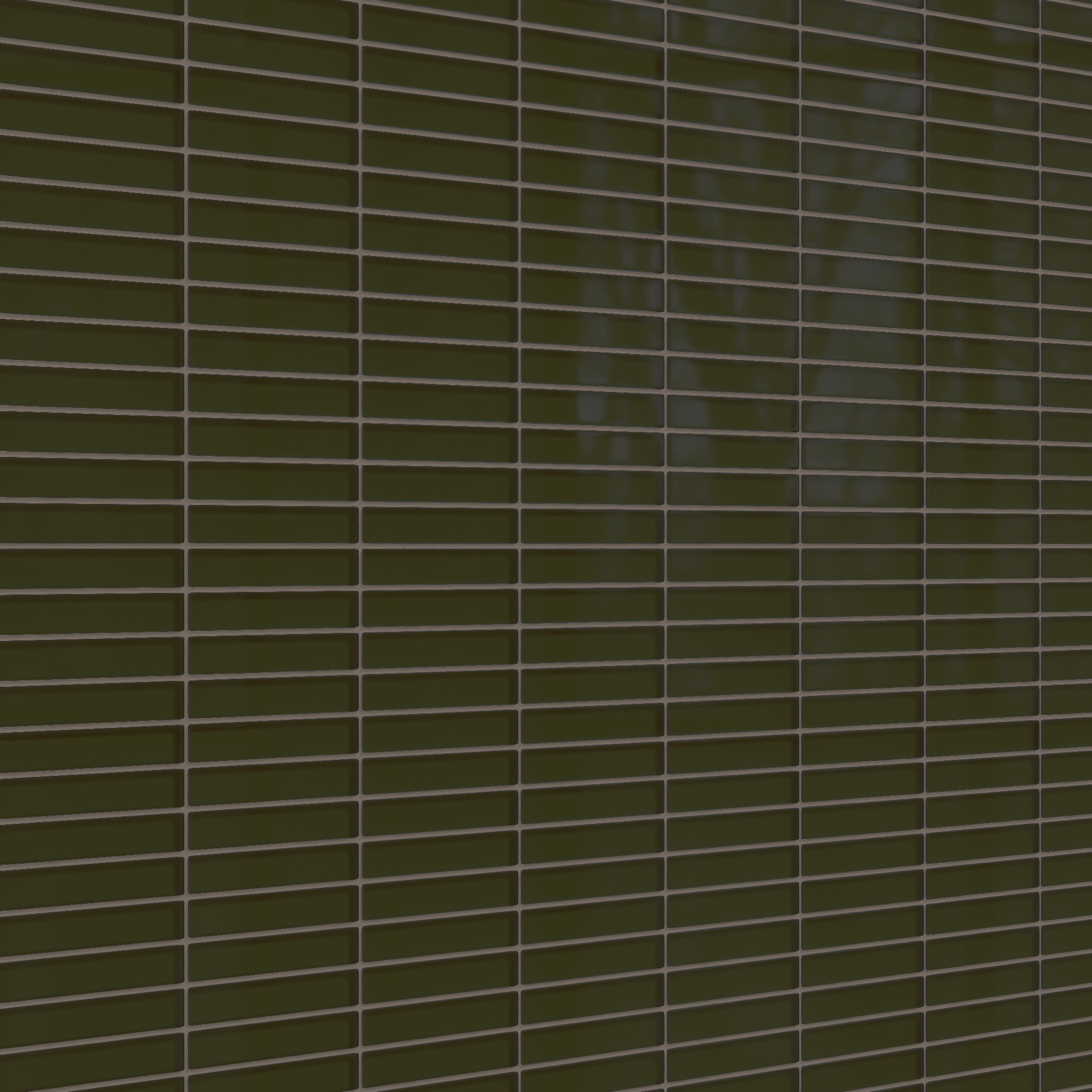 1x6 Straight Set Sheeted Glass Mosaic Tile in Catbird Gloss