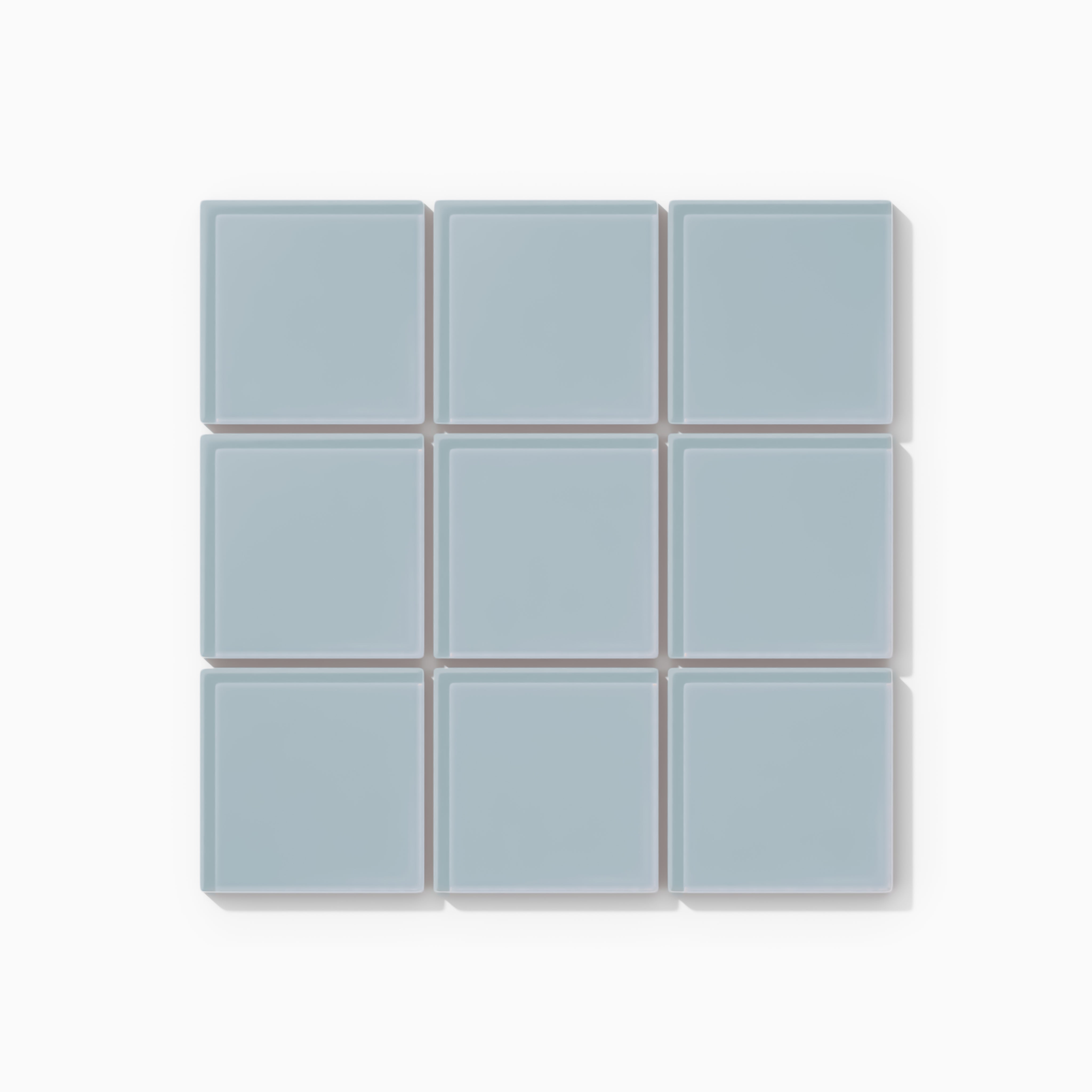 3x3 Straight Set Sheeted Glass Mosaic Tile in Partridge Gloss
