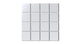 3x3 Straight Set Sheeted Natural Press Ceramic Mosaic Tile in Tin Oxide Matte