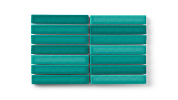 1x6 Straight Set Sheeted Original Ceramic Mosaic Tile in Bora Bora Gloss