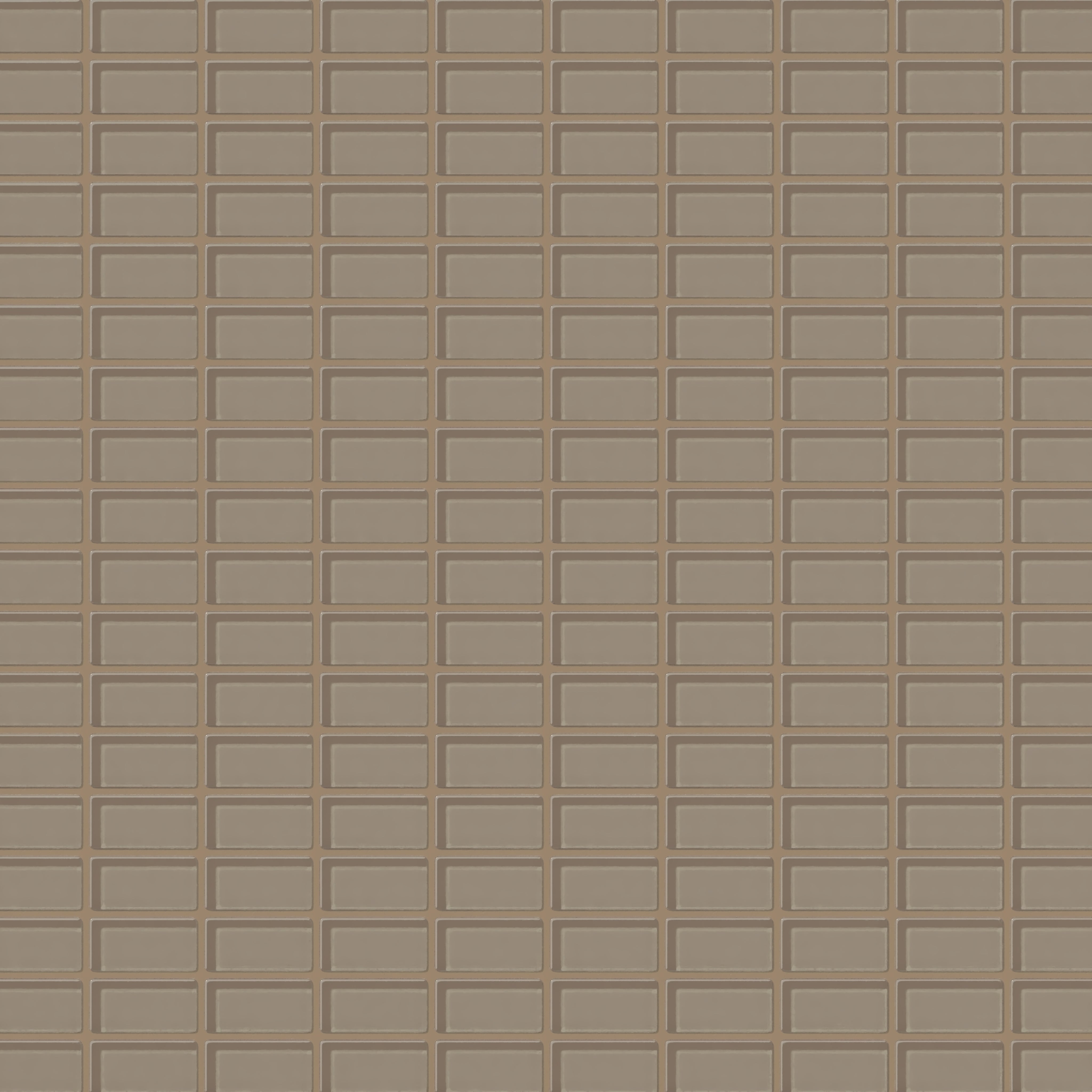 1x2 Straight Set Sheeted Glass Mosaic Tile in Quail Gloss