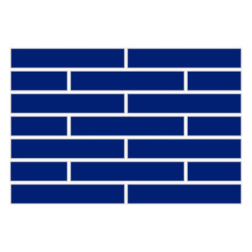 1x6 Half Offset Sheeted Original Ceramic Mosaic Tile in Azul Matte