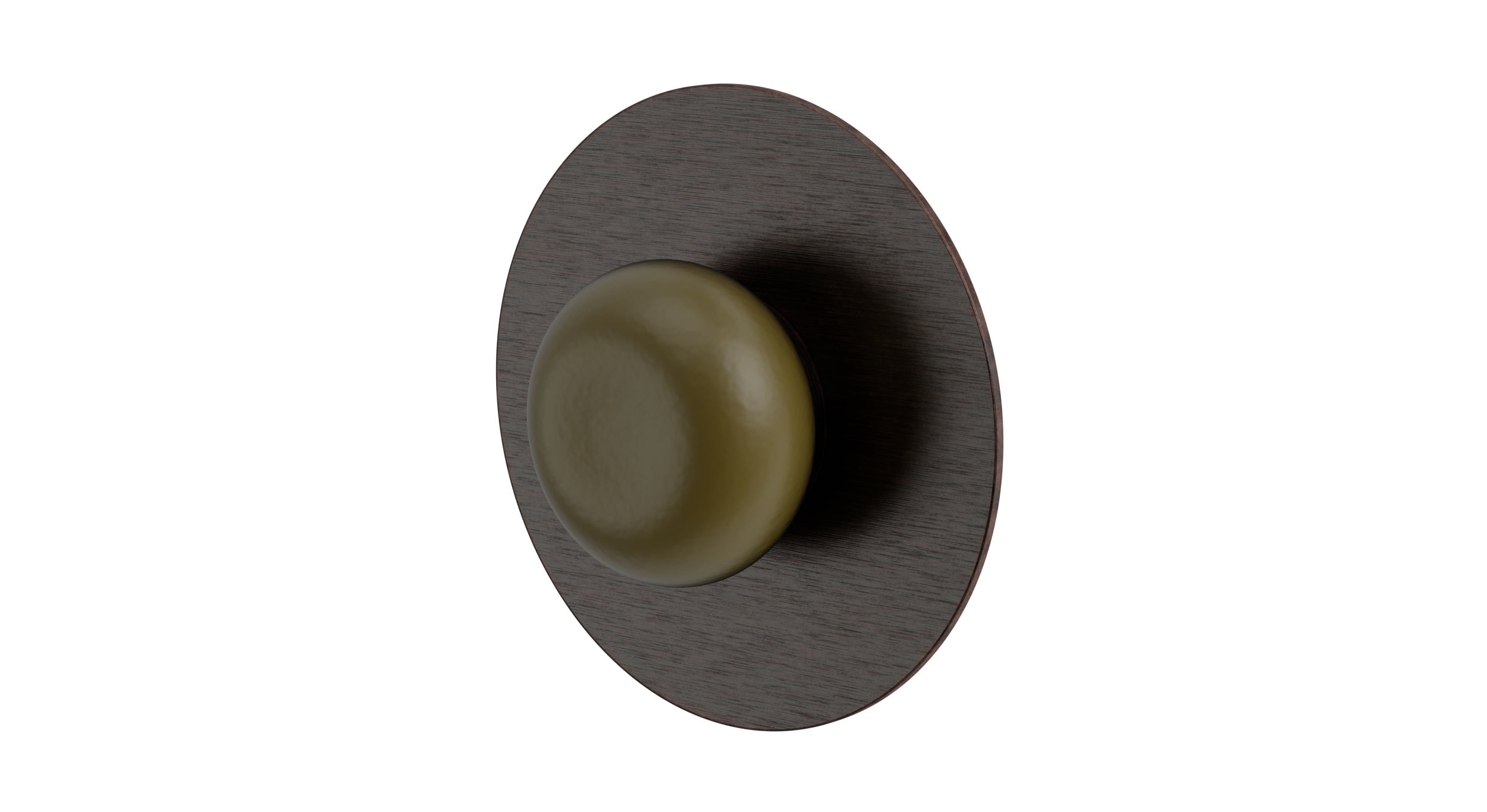 Foundry One Handle Wall Mount Shower Trim with Pebble Ceramic Knob Handle in Antique Bronze
