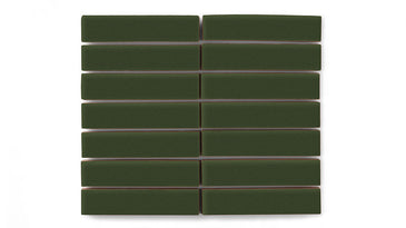 1x4 Straight Set Sheeted Original Ceramic Mosaic Tile in Hunter Green Matte