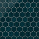 4" Hexagon Original Ceramic Tile in Caspian Sea Gloss