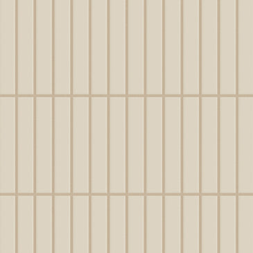 1x6 Straight Set Sheeted Original Ceramic Mosaic Tile in Ivory Matte