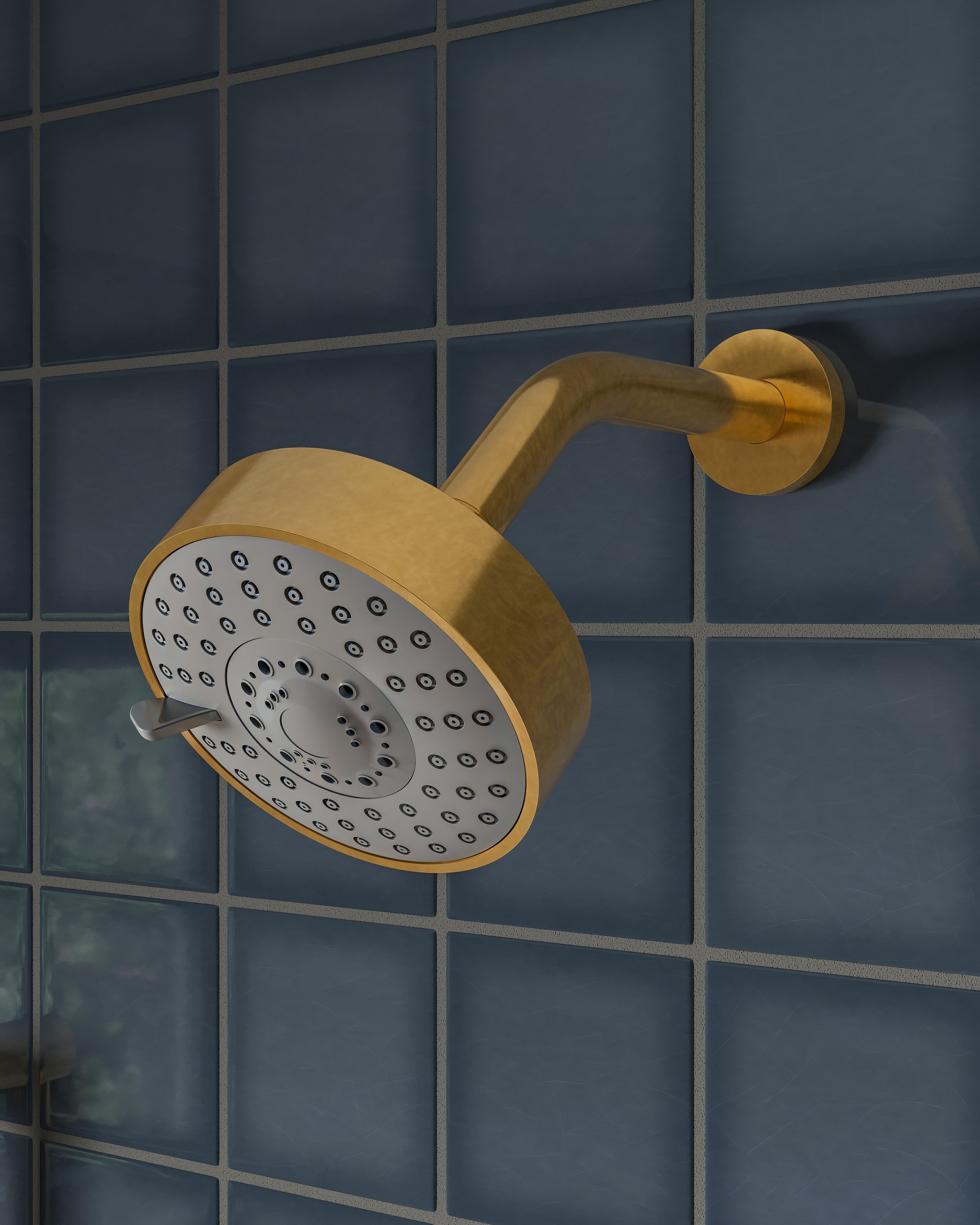 Emerson 45-Degree 8" Shower Arm with Flange in French Brass
