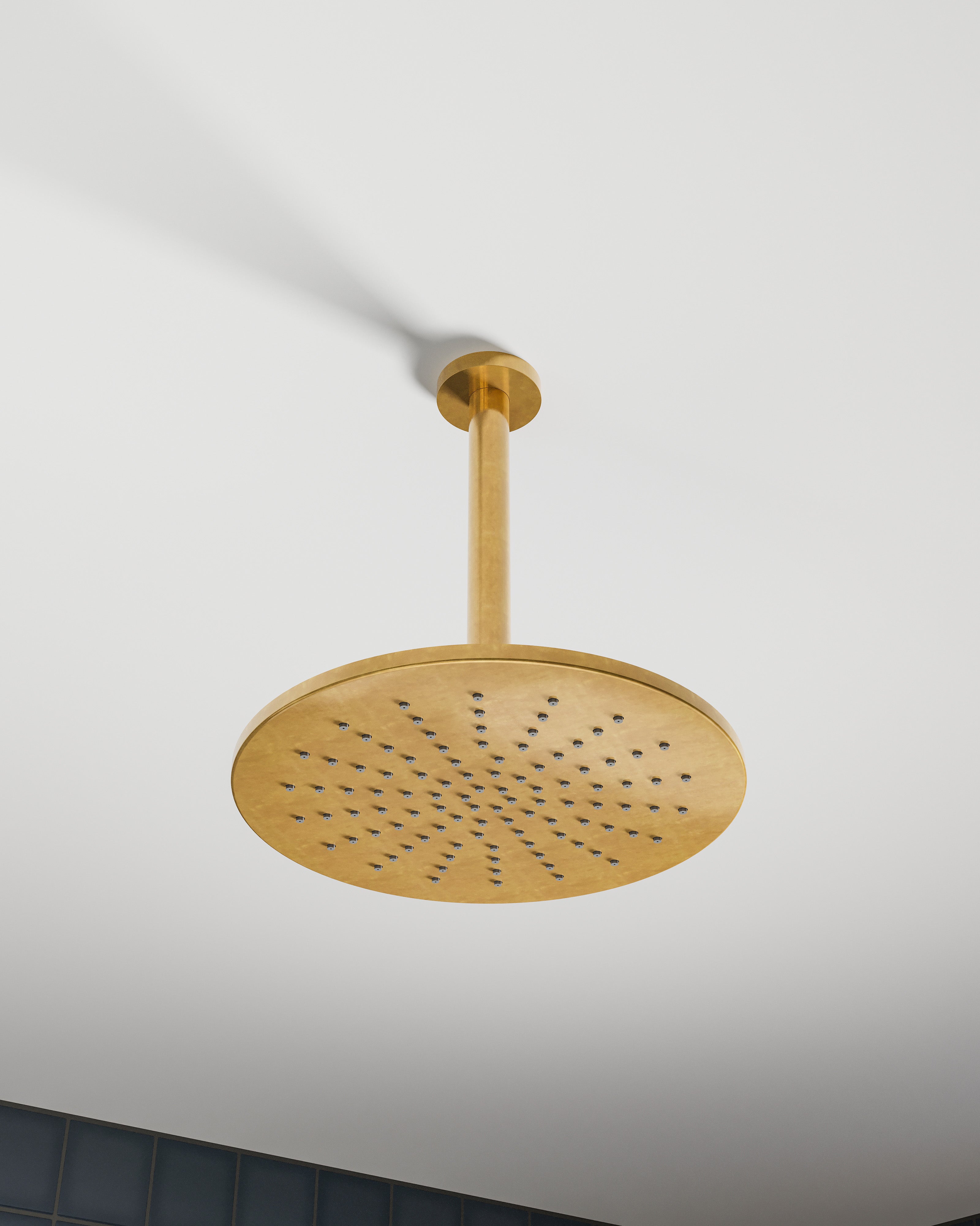 Emerson 8" Straight Shower Arm with Flange in French Brass