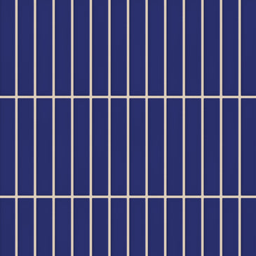 1x6 Straight Set Sheeted Original Ceramic Mosaic Tile in Azul Matte
