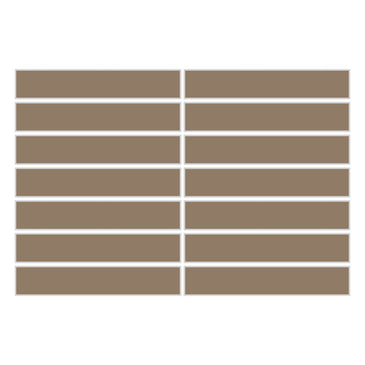 1x6 Straight Set Sheeted Original Ceramic Mosaic Tile in Sandstone Gloss