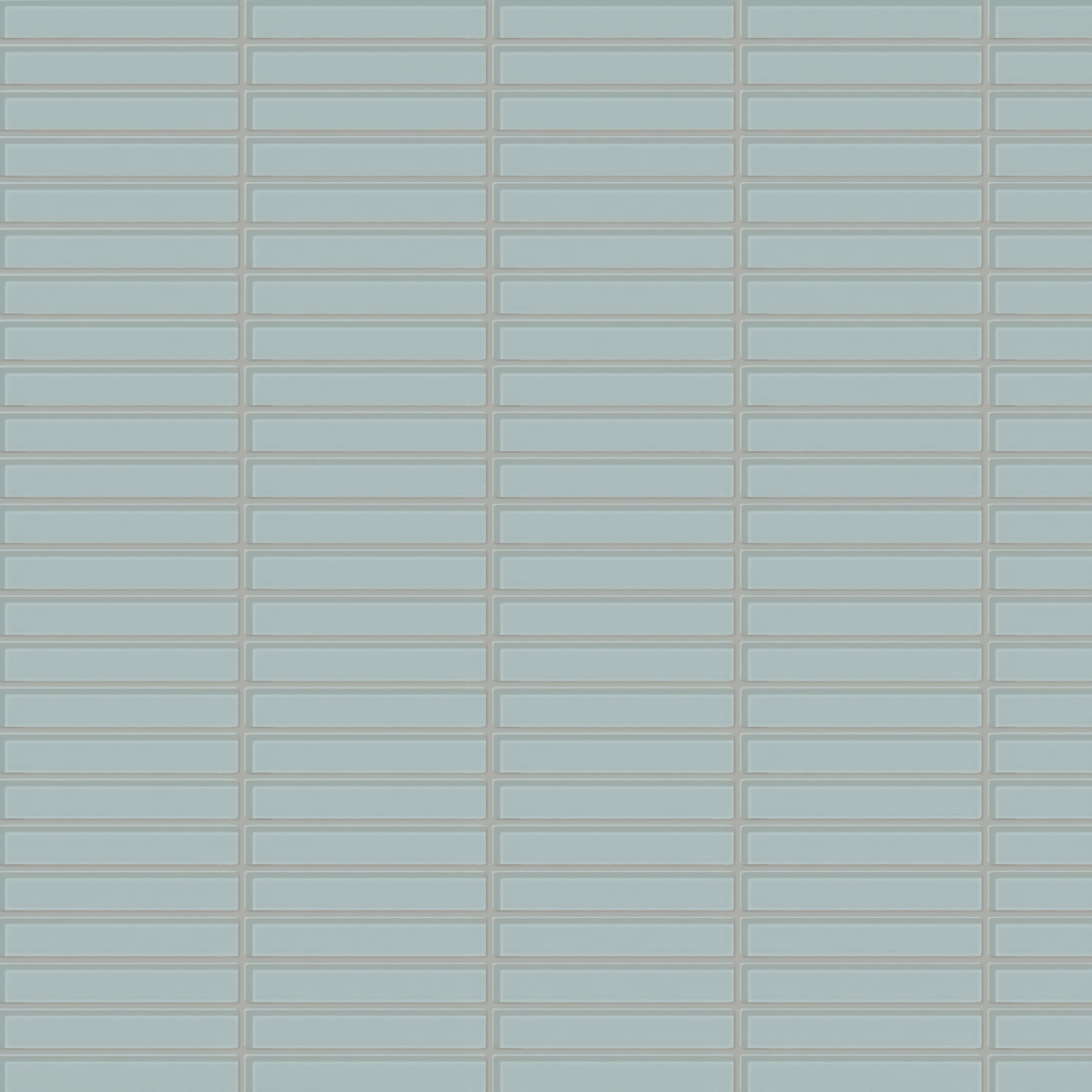 1x6 Straight Set Sheeted Glass Mosaic Tile in Great Blue Heron Gloss