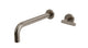 Contour One Handle Wall Mount 10" Lavatory Faucet with Soft Lever Handle in Antique Nickel