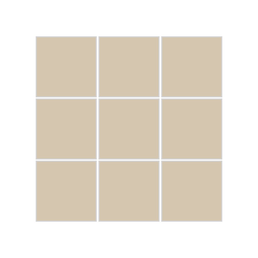 3x3 Straight Set Sheeted Original Ceramic Mosaic Tile in Dolomite Gloss