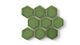 3" Hexagon Sheeted Original Ceramic Mosaic Tile in Kelp Gloss