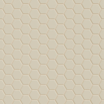 1" Hexagon Sheeted Original Ceramic Mosaic Tile in Dolomite Matte