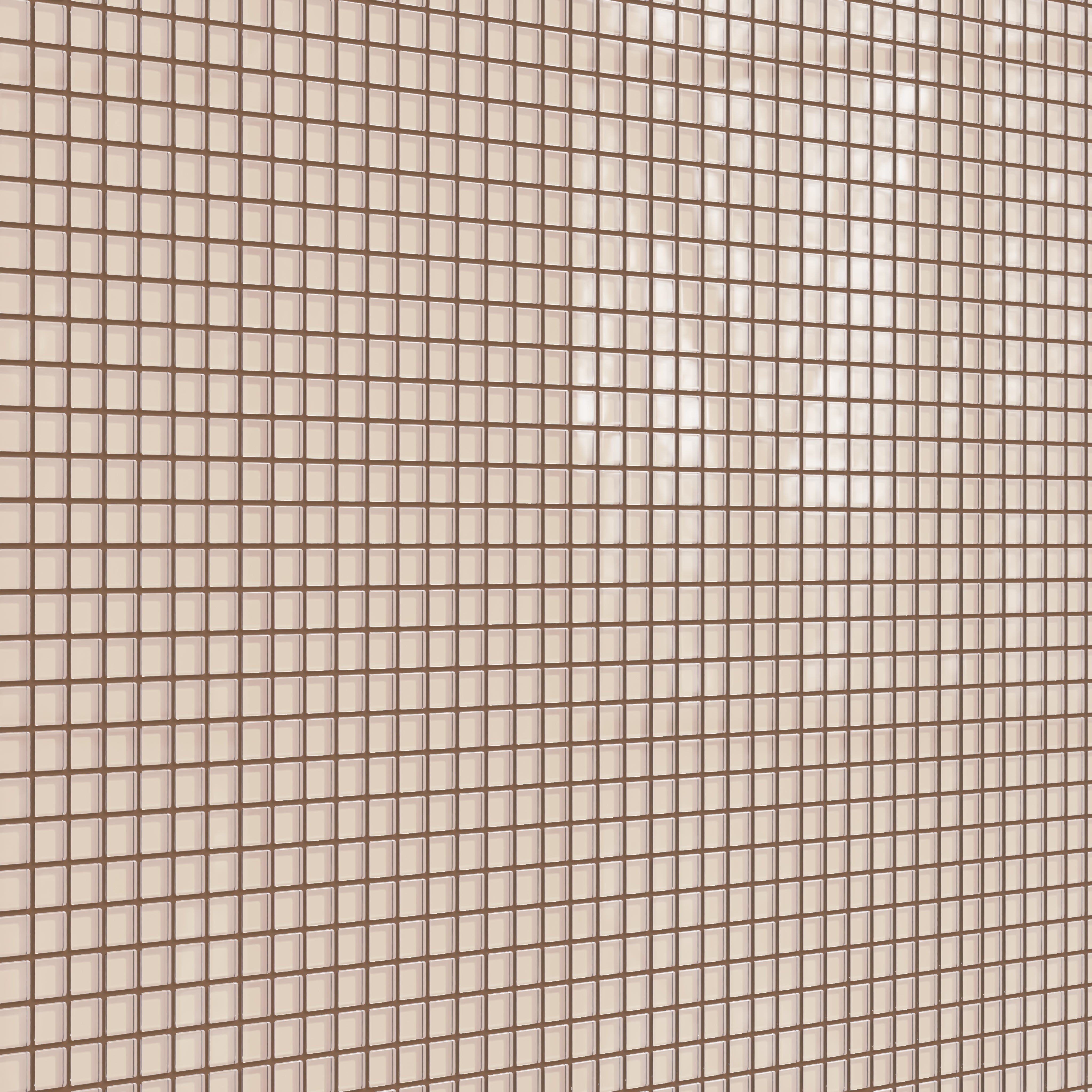 1x1 Straight Set Sheeted Glass Mosaic Tile in Rosy Finch Gloss