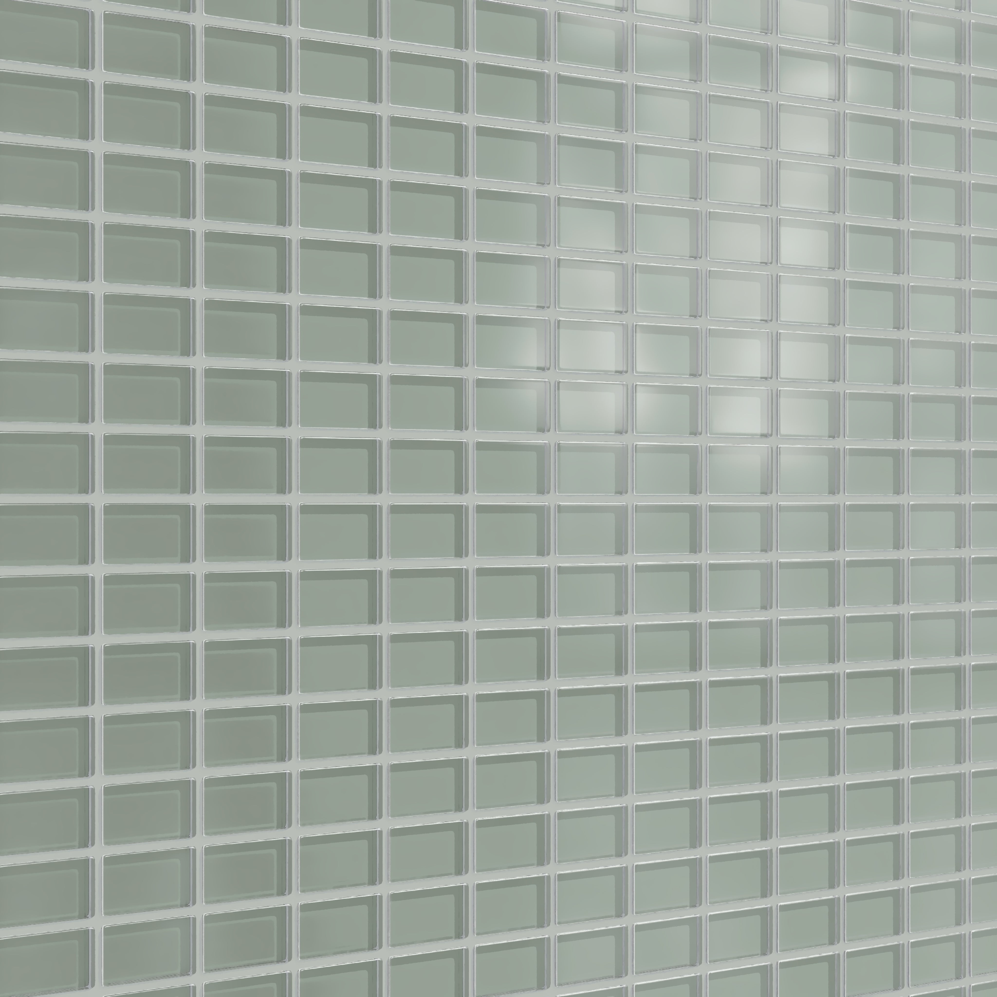 1x2 Straight Set Sheeted Glass Mosaic Tile in Hummingbird Matte