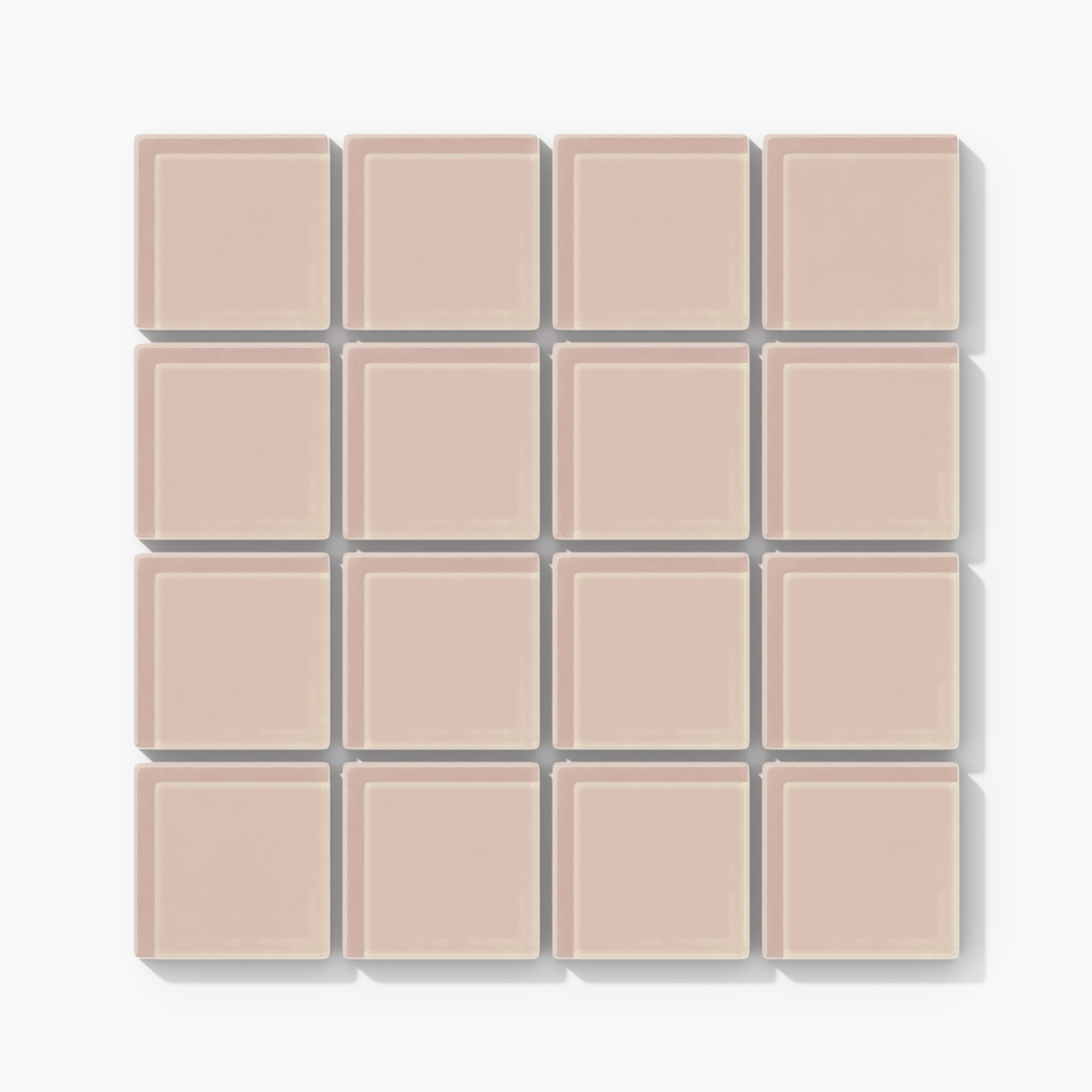 2x2 Straight Set Sheeted Glass Mosaic Tile in Rosy Finch Gloss