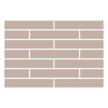1x6 Half Offset Sheeted Original Ceramic Mosaic Tile in Sweet Pea Matte