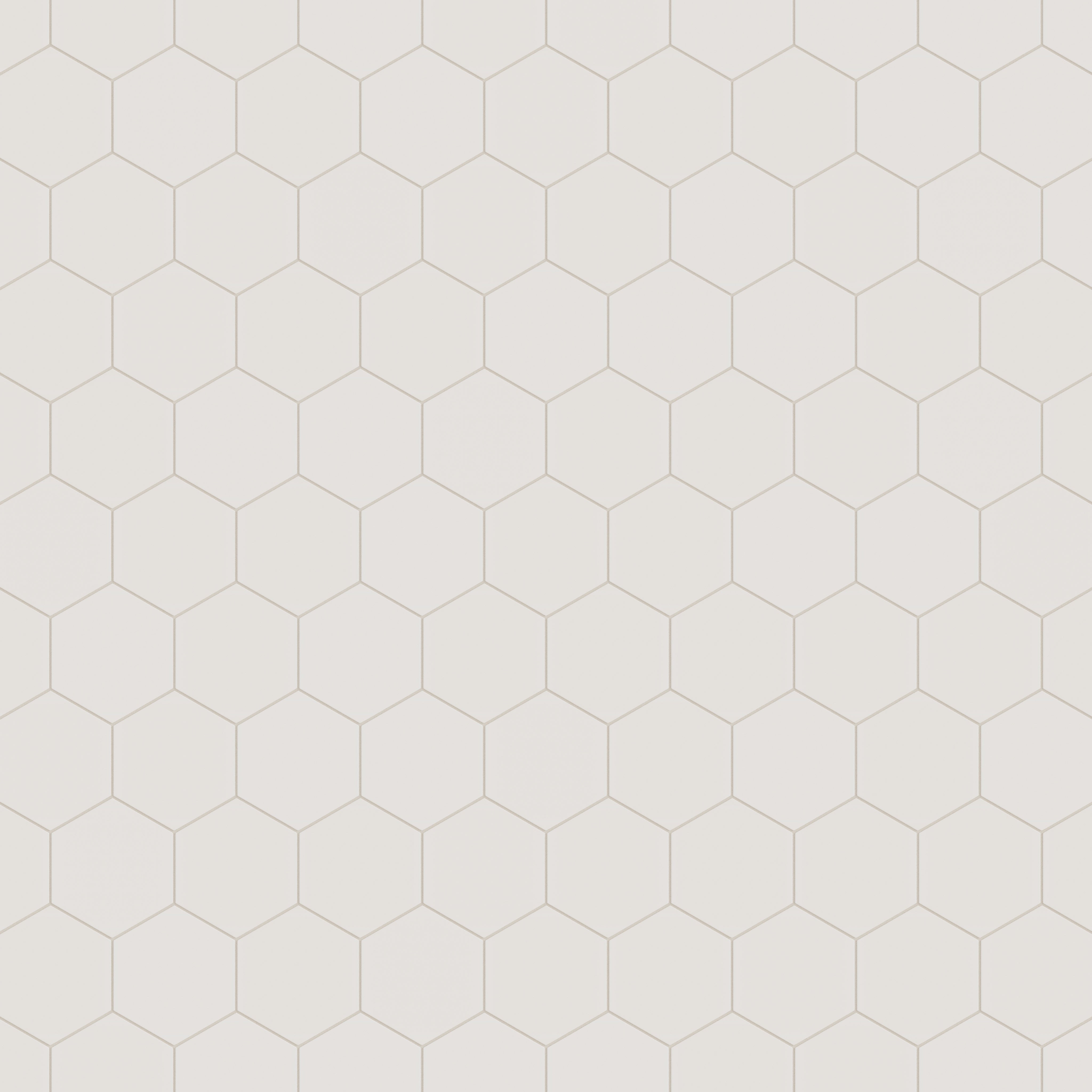 8" Hexagon Natural Press Ceramic Tile in Pearl Matte