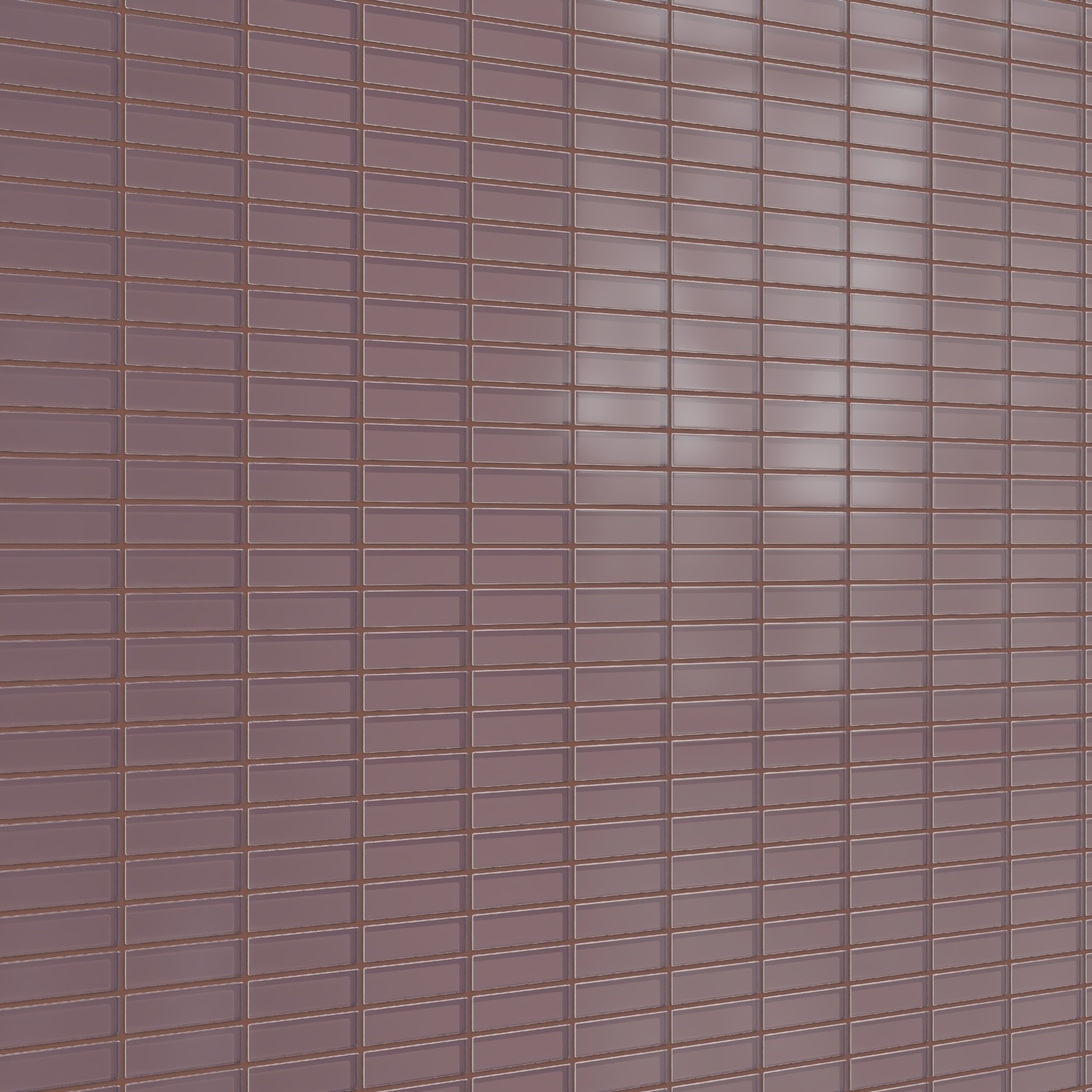 1x4 Straight Set Sheeted Glass Mosaic Tile in Crane Matte