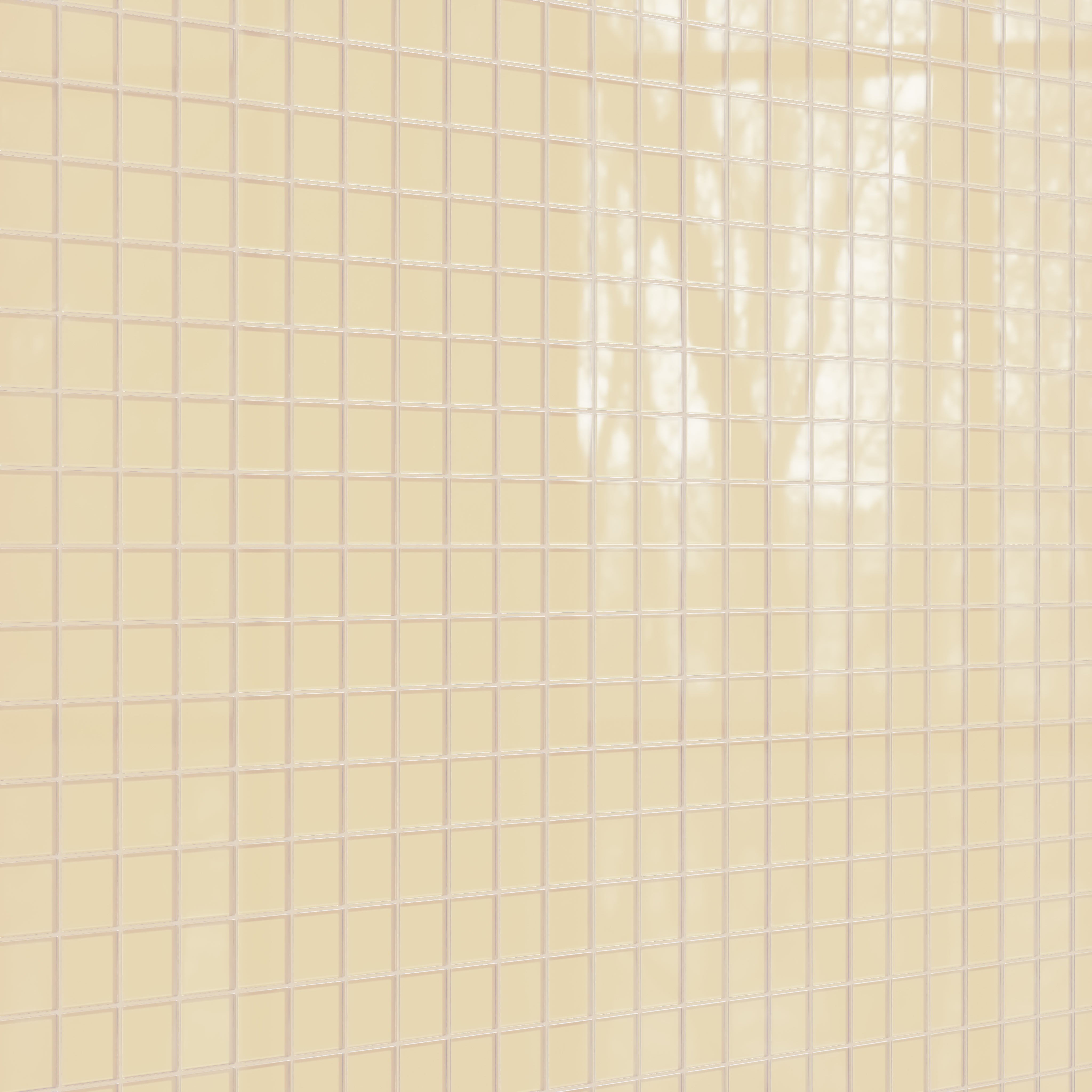 3x3 Straight Set Sheeted Glass Mosaic Tile in Chickadee Gloss