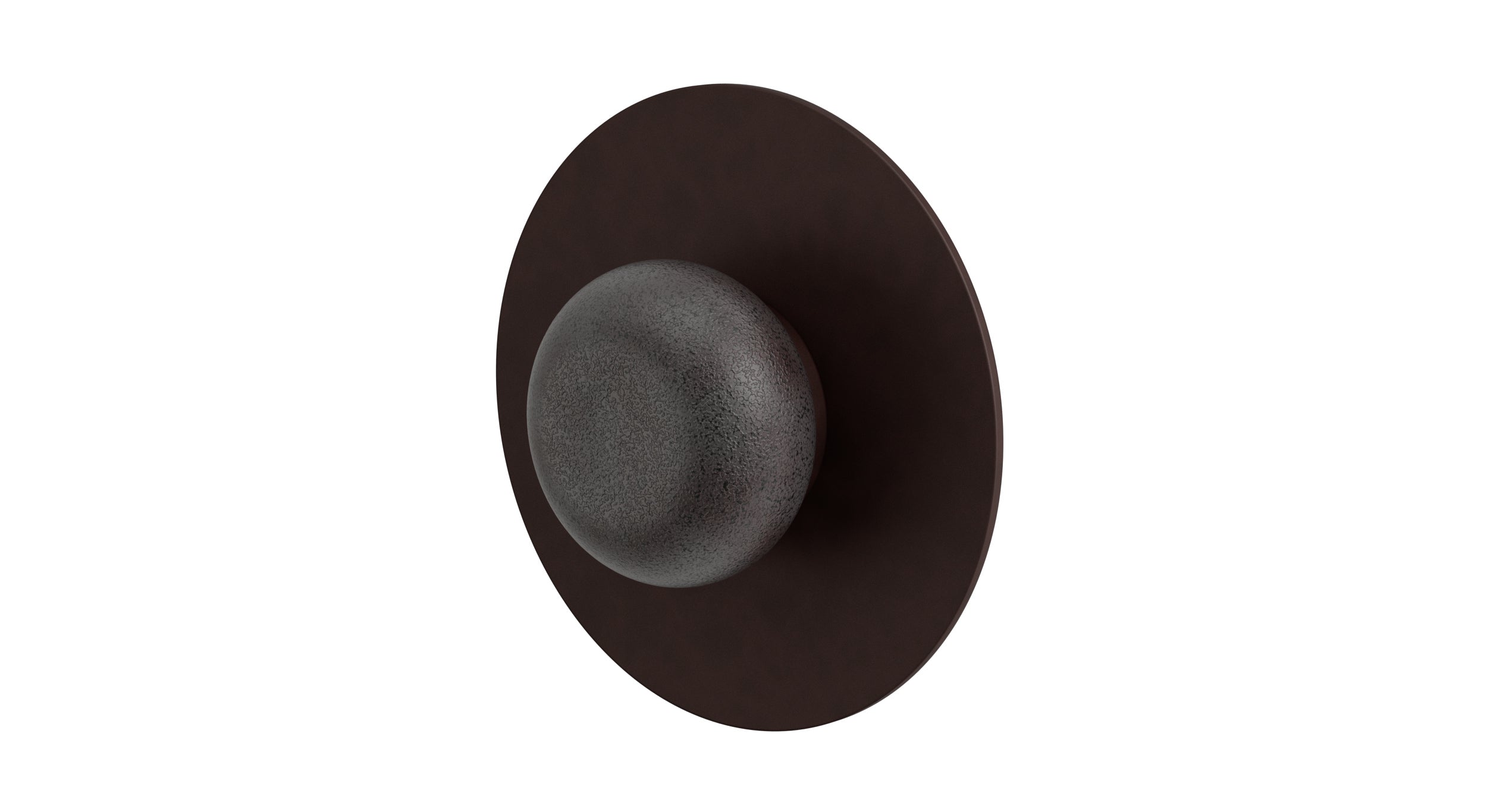 Foundry One Handle Wall Mount Shower Trim with Pebble Ceramic Knob Handle in Architectural Copper