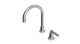 Emerson One Handle Deck Mount Gooseneck Lavatory Faucet with Classic Lever Handle in Satin Chrome