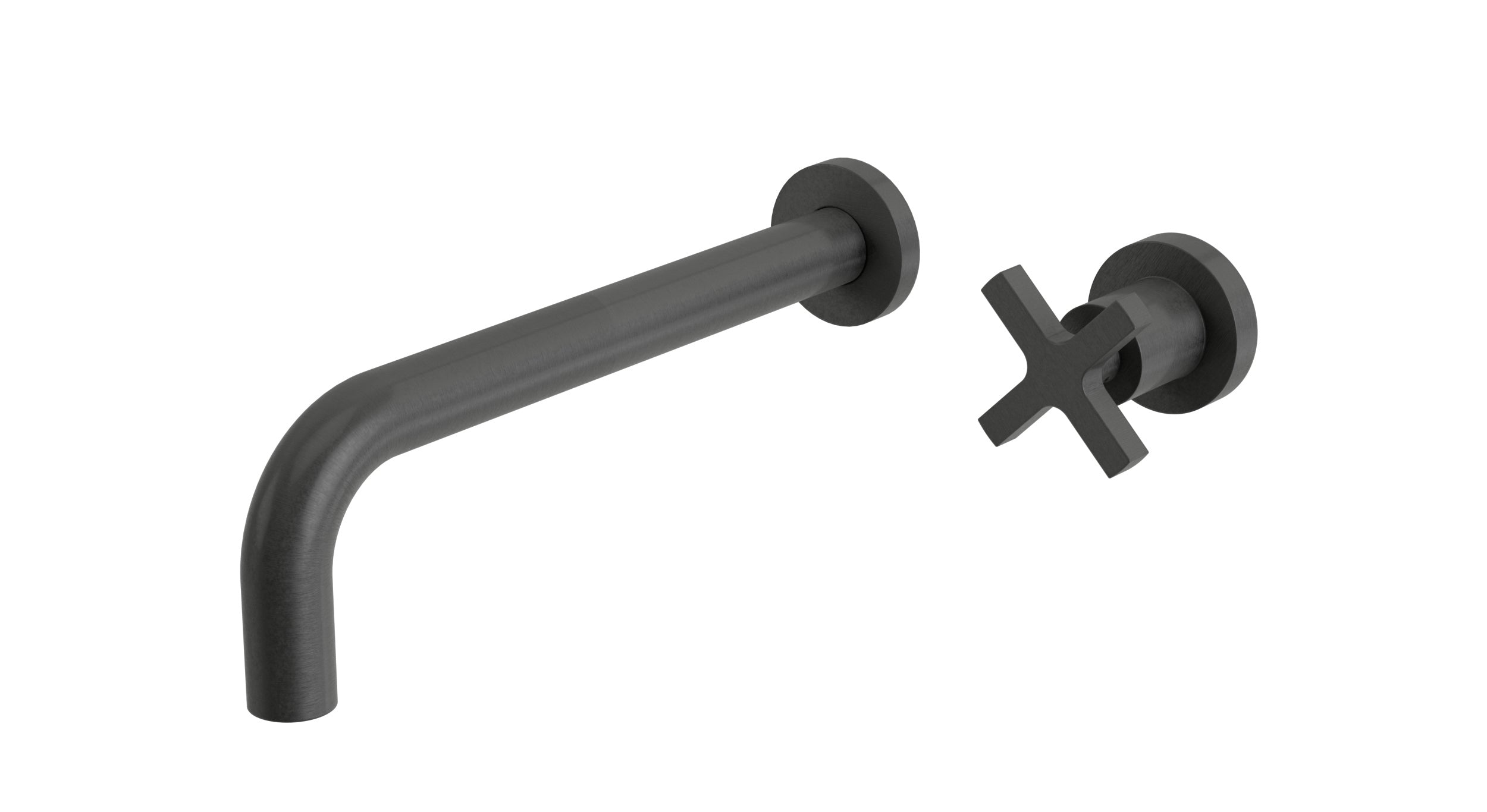 Flatiron One Handle Wall Mount 10" Lavatory Faucet with Linear Cross Handle